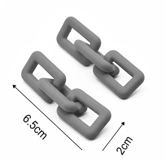 New Acrylic Chain Link look Orange Post or Stud Earrings.‎ - Picture 6 of 6